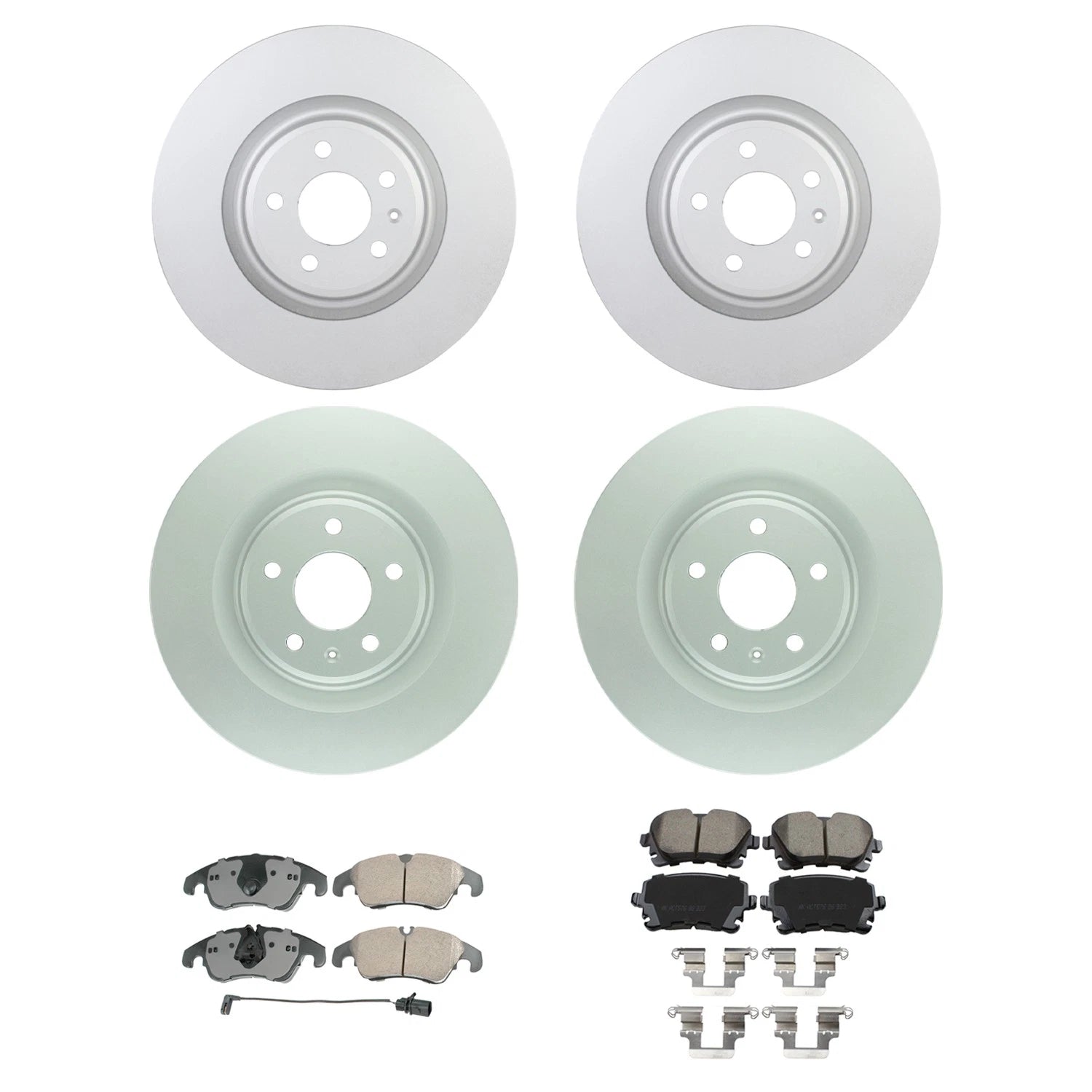 Set of 4 Bosch Rotors & Akebono EURO Ceramic Pads for Audi S4 S5 (2012–2013)