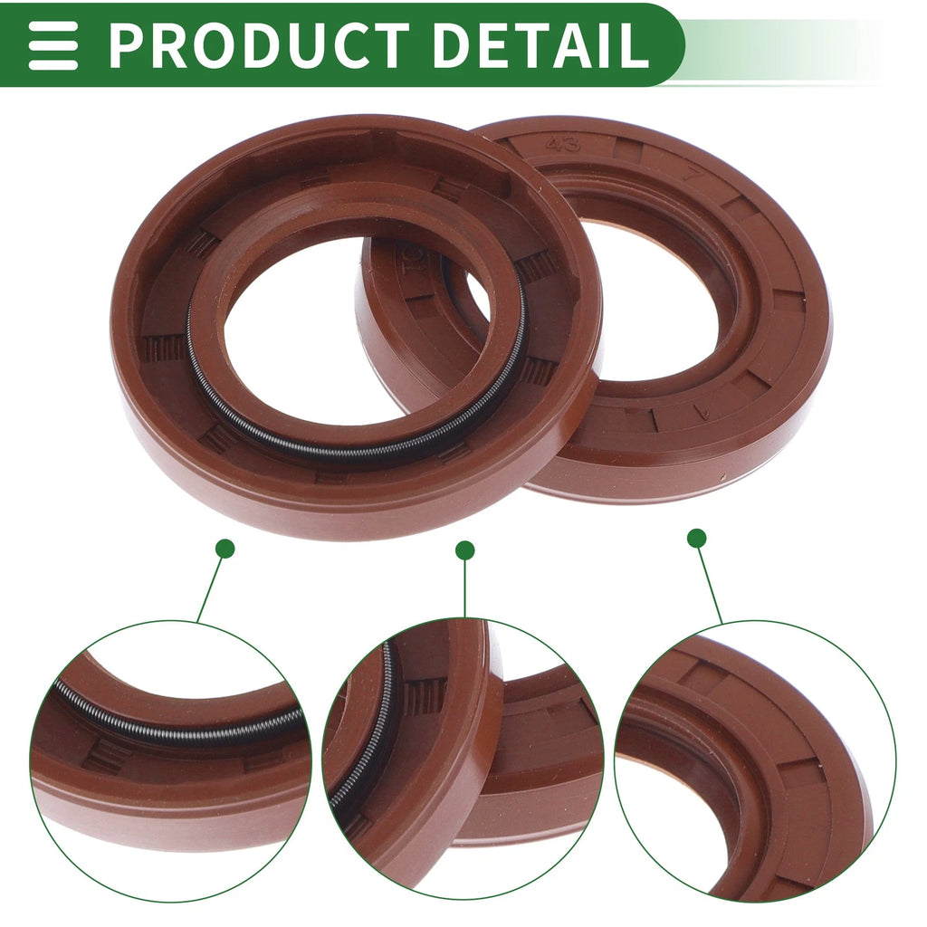Set of 5 Oil Seal Rotary Shaft Seal FKM Rubber 25x43x7mm
