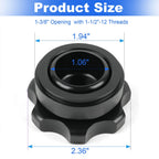 Black Fill Plug Cap & Aluminum Bung Kit for (1-3/8" Opening)