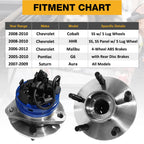 Front Wheel Hub & Bearings for Saturn Aura, Chevy Malibu, Cobalt (2008–2010) 513214