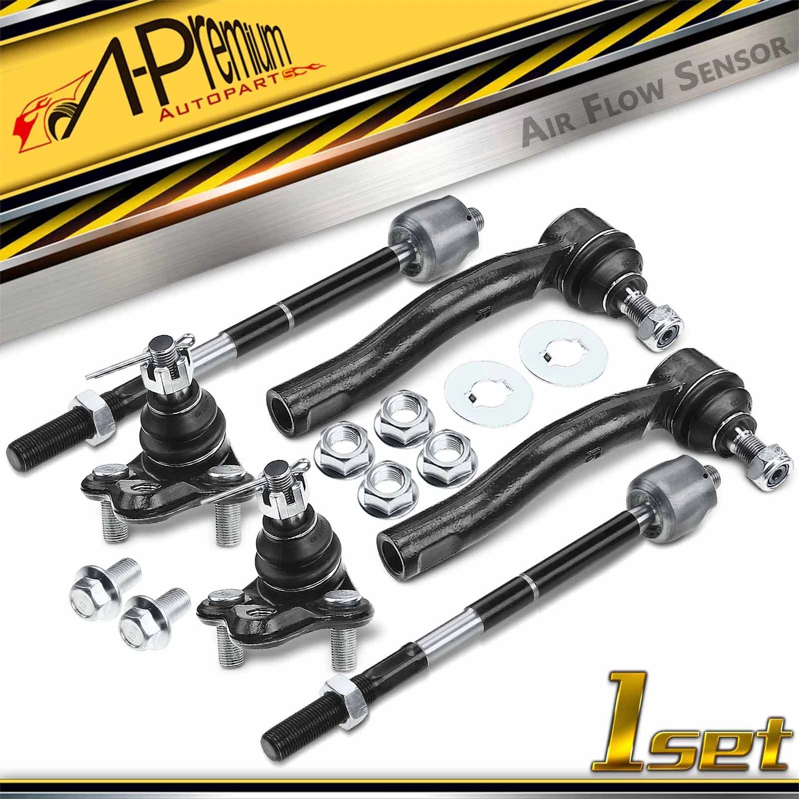 Front Inner & Outer Tie Rod Ends & Ball Joints for Toyota Corolla (2003–2008)