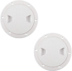 2X 4 Inch White ABS Marine Round Access Hatch Cover Non-Slip Deck Hatch