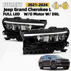 Full LED Headlight Set for Jeep Grand Cherokee L (2021–2024) L+R Pair