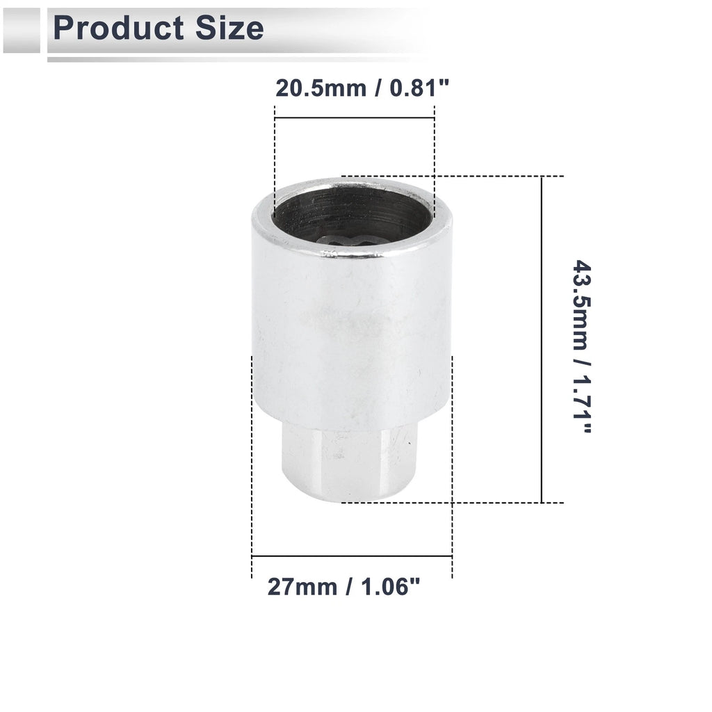 Type C Wheel Lock Lugnut Antitheft Key Socket for Toyota 