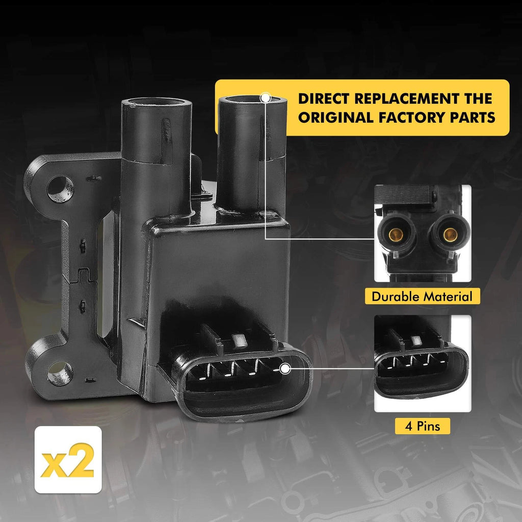 2x Ignition Coil & 4x Iridium Spark Plug for Toyota Corolla (1998-1999)