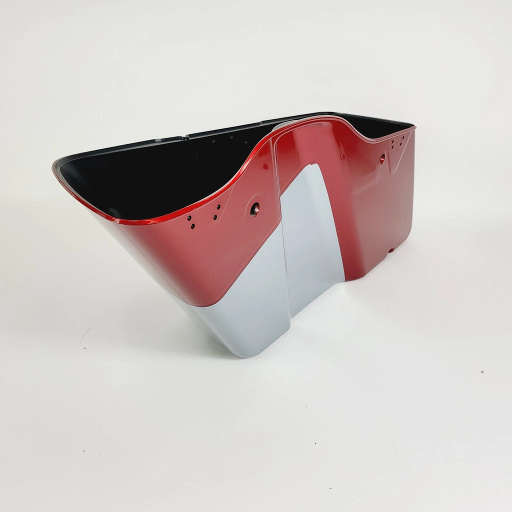 Right Side Saddlebag for Harley Touring Road Glide (2014–2023) - Wicked Red Barracuda Silver