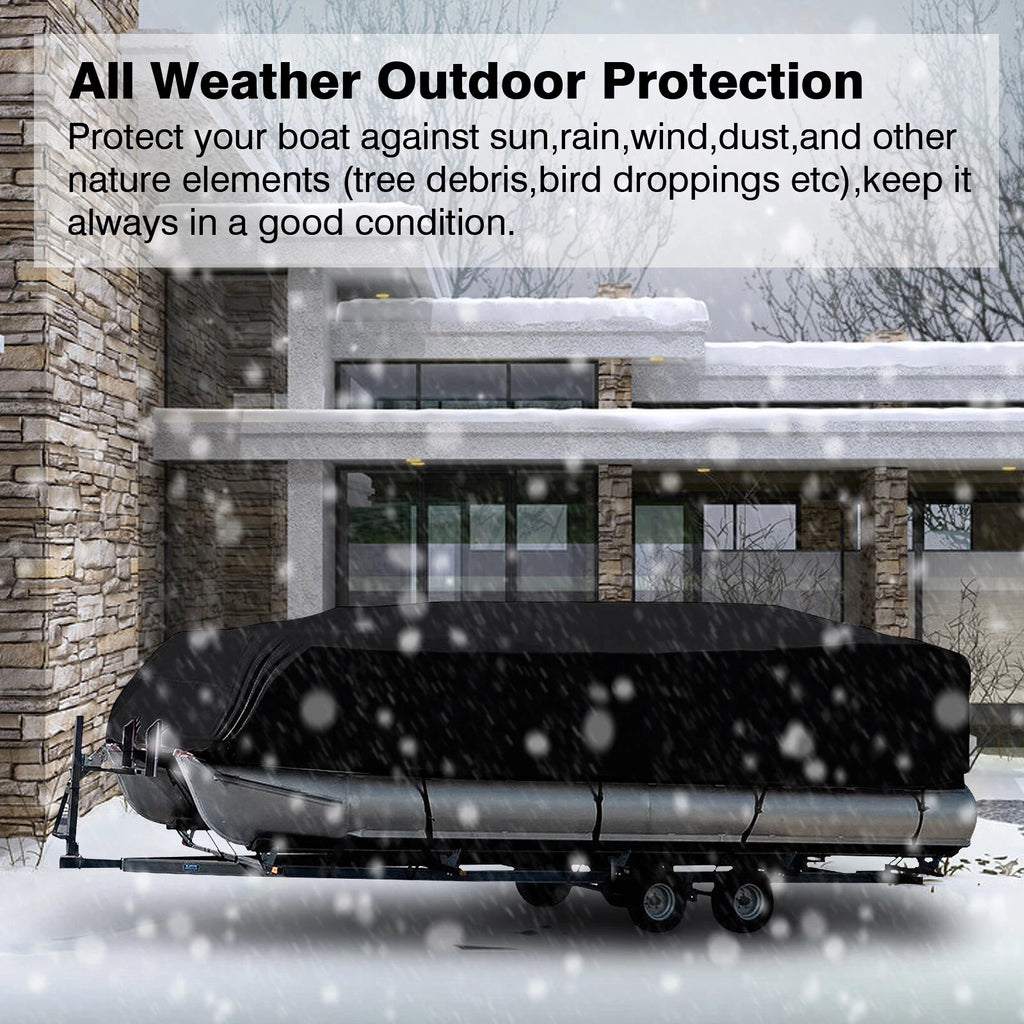 Pontoon Boat Cover 17-24ft Waterproof Heavy Duty UV Rain Dust Protection