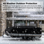 Pontoon Boat Cover 17-24ft Waterproof Heavy Duty UV Rain Dust Protection