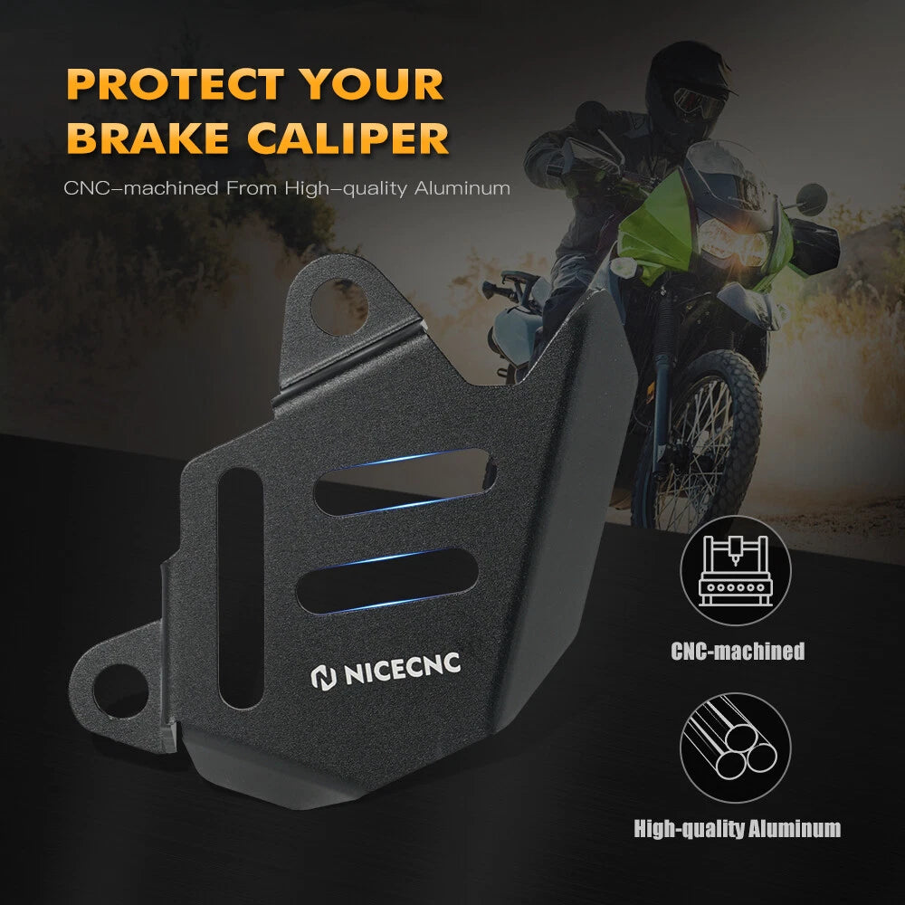 Front Brake Caliper Guard Cover Bracket for Kawasaki KLR650 (2008–2024)