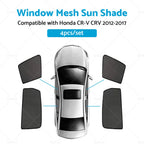 4X Foldable Window Mesh Sun Shade for Honda CR-V (2012–2017)