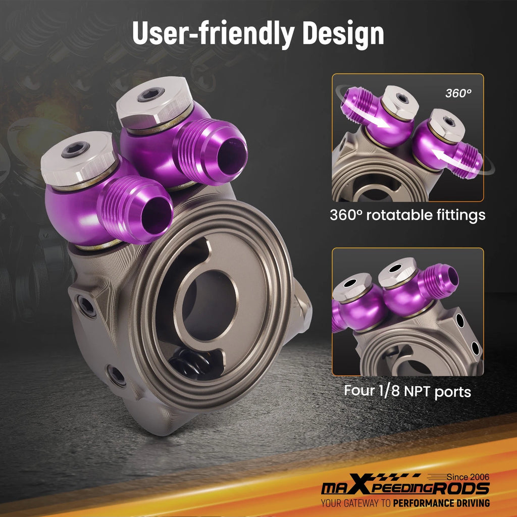 360° Rotatable Oil Filter Adapter for Thermostat M20 3/4-16 (2018–2024)