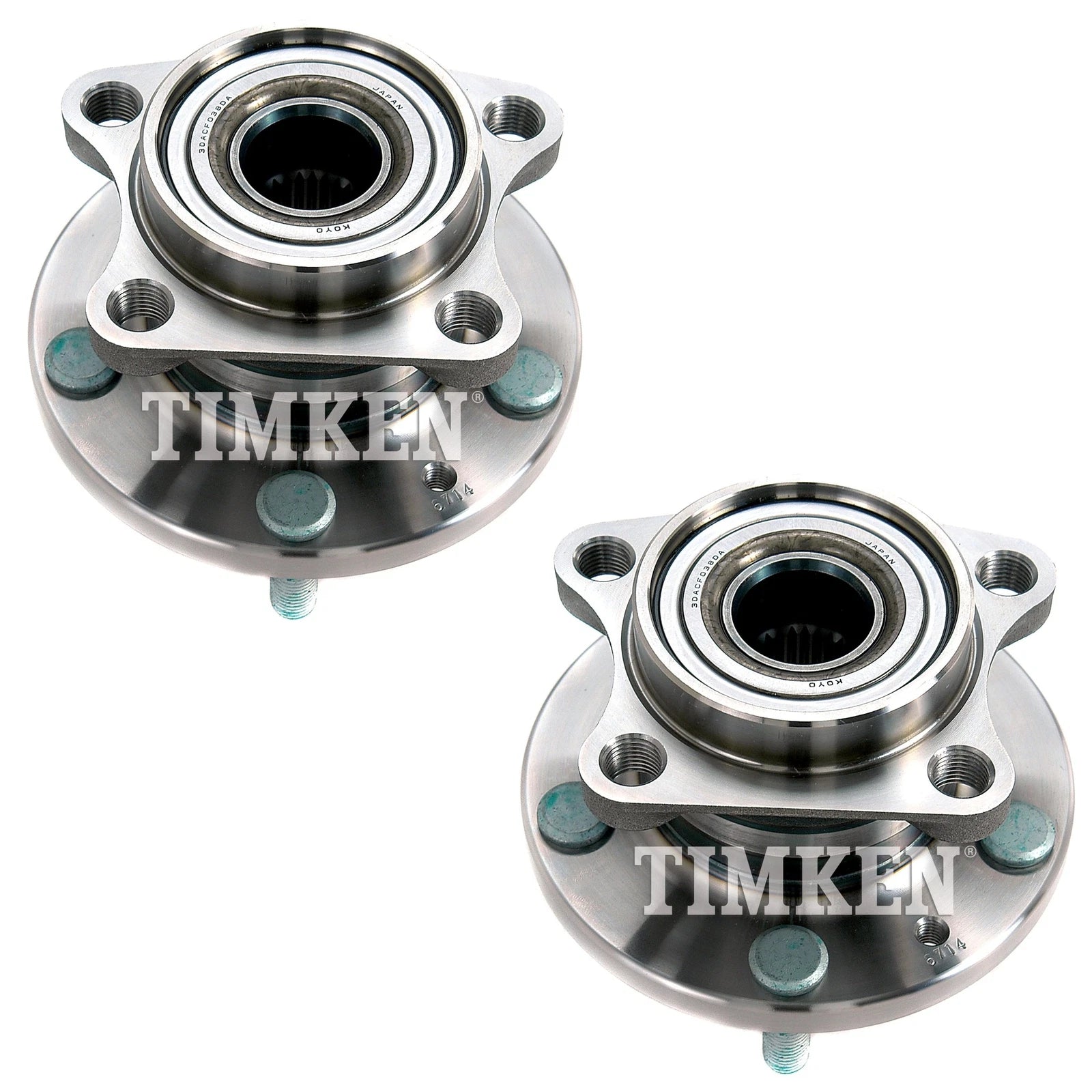 Set of 2 Rear Timken Wheel Bearing and Hub Kits for Mazda CX-9 (2007–2015)