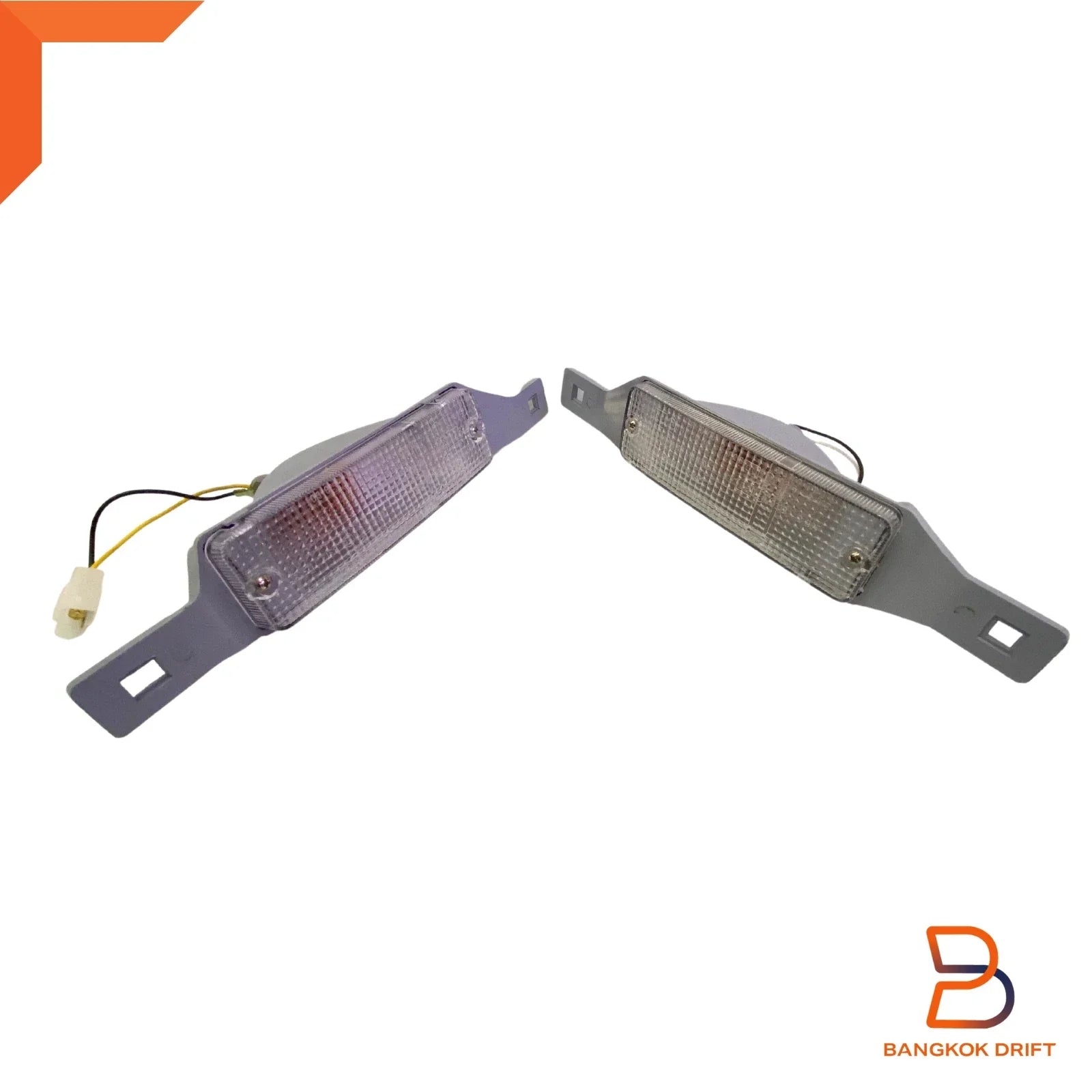 Clear Front Bumper Blinkers for Toyota Hilux LN40 (1981-1984) - Pair
