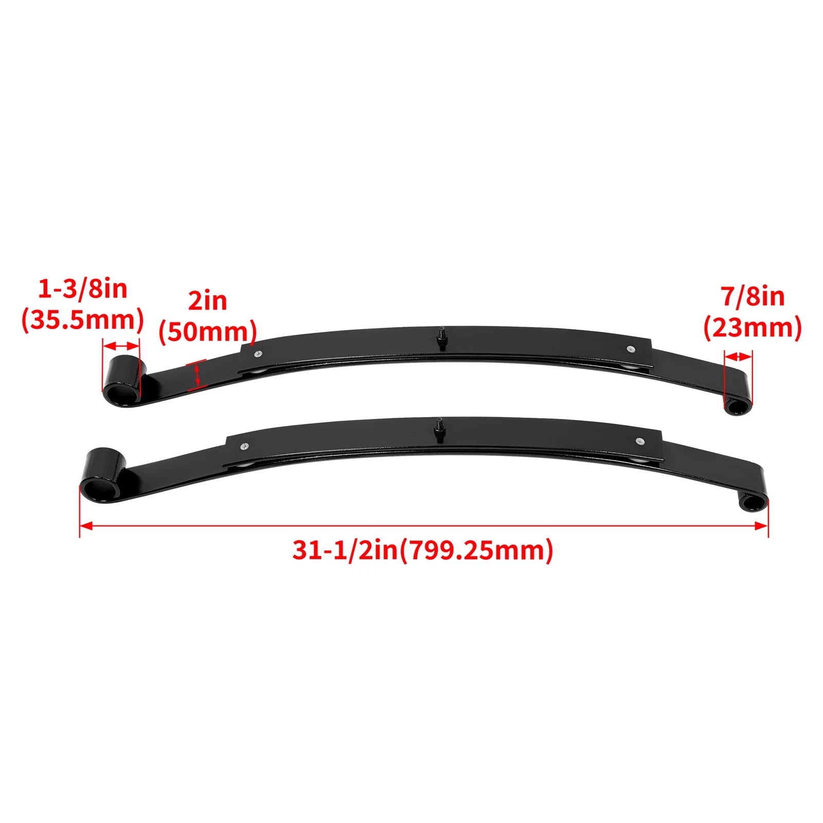 2X Heavy Duty Rear Leaf Spring Kit for EZGO RXV Golf Cart (2008–2023)