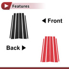6 Pcs Car Door Pillar Window Trim for Toyota 4Runner (1996–2002) Black