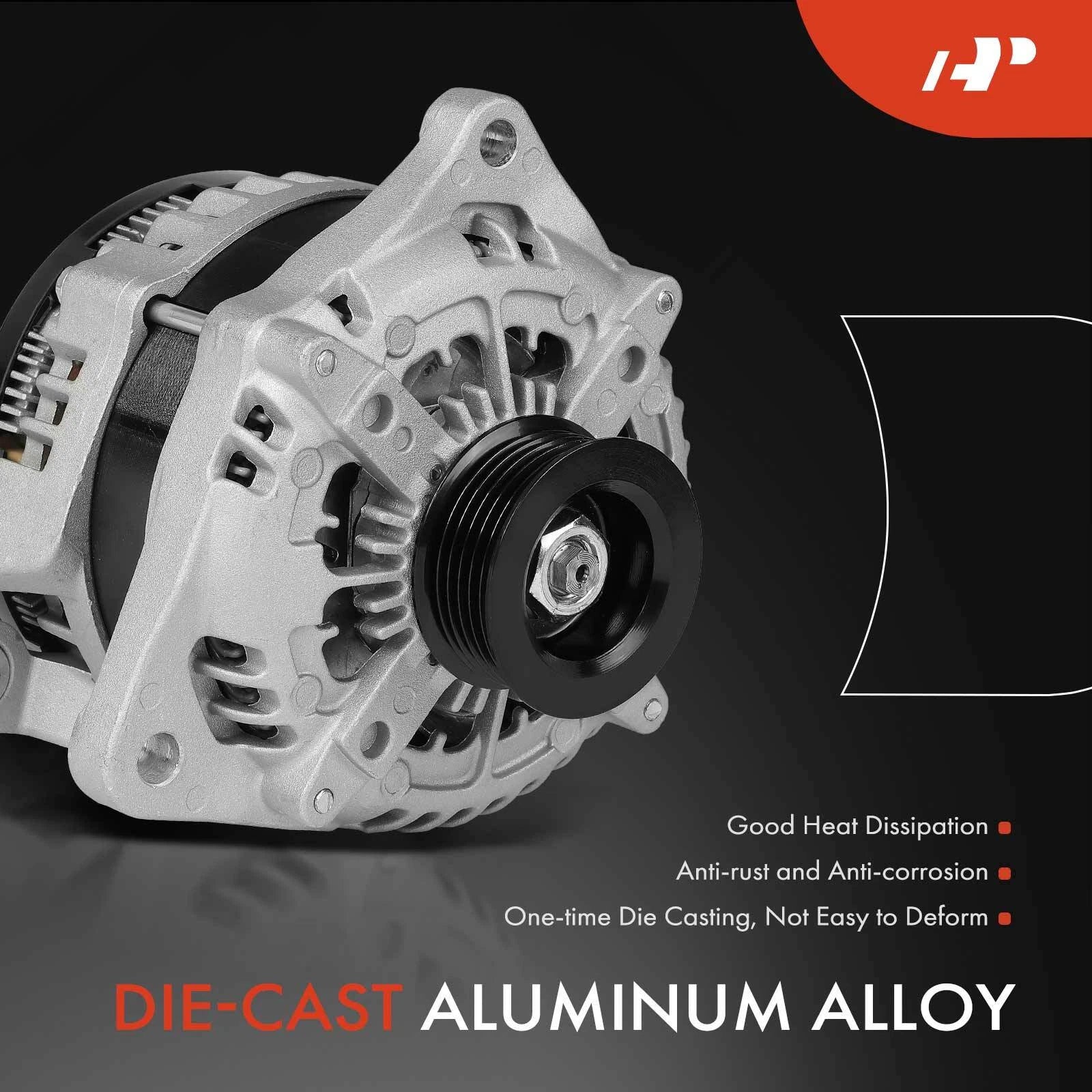 Alternator for Ford F-150 (2012–2017) 200A 6-Groove Pulley