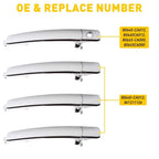 Set of 4 Exterior Door Handles for Nissan Rogue (2008–2013)