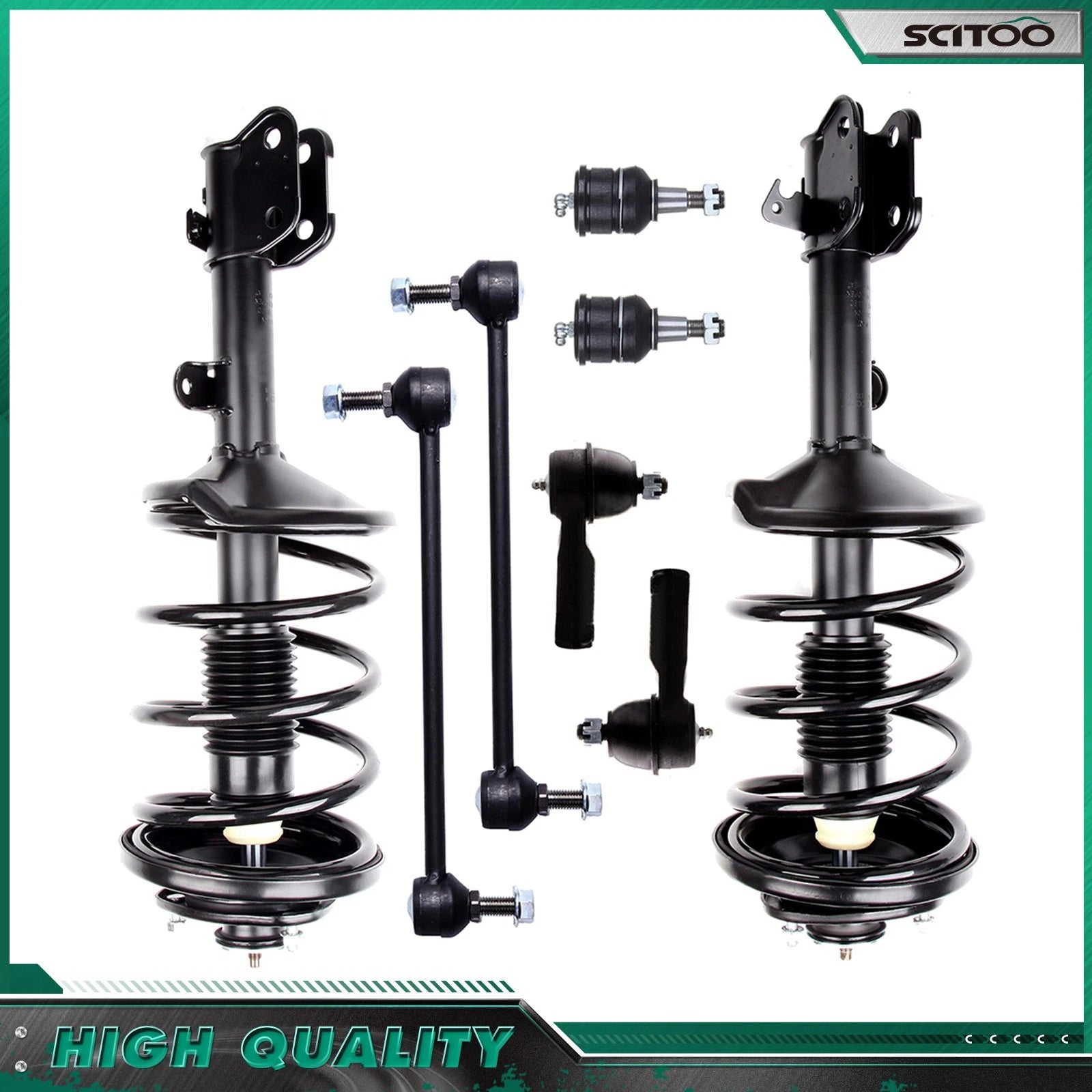 Front Complete Struts w/ Springs & Sway Bar End Link for Honda Odyssey (1999–2004)