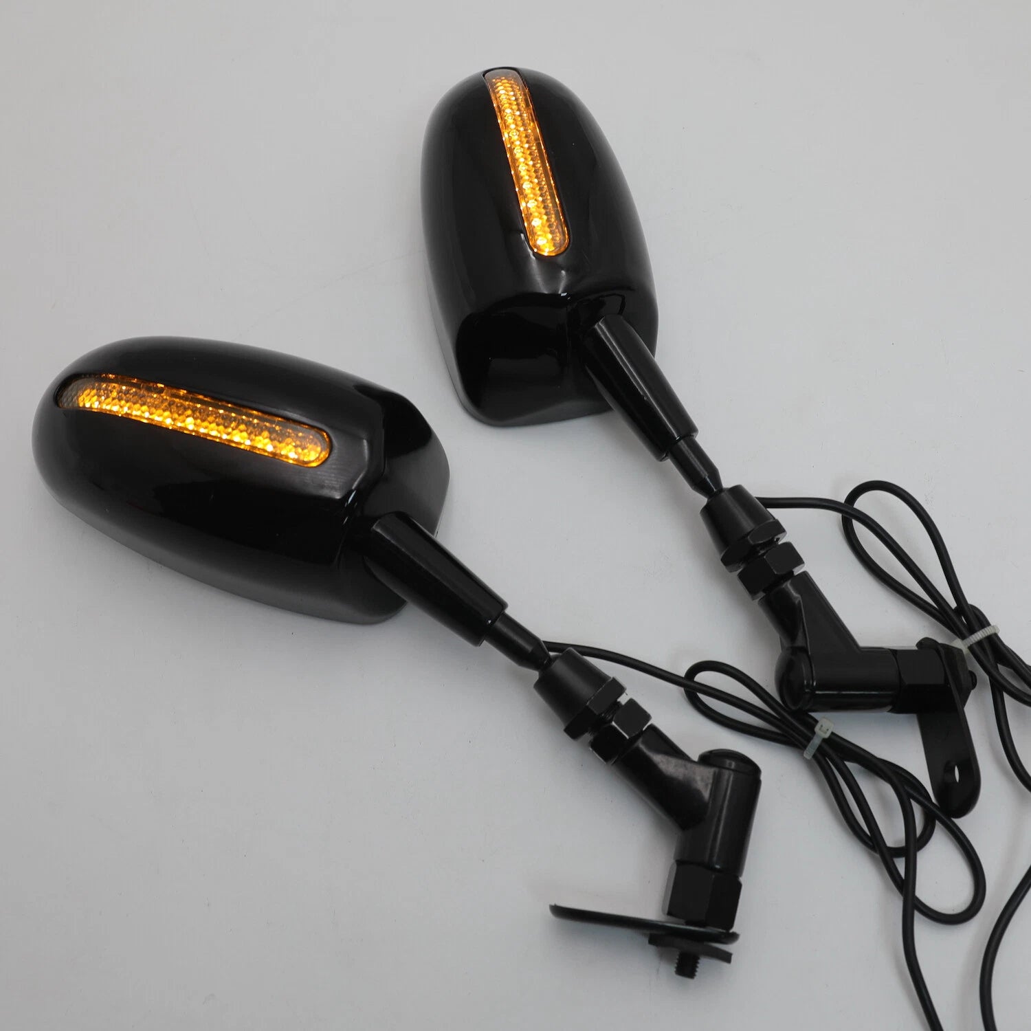 Set of 2 HTTMT Mini Back View Mirrors for Honda CBR600RR Kawasaki Ninja 636 (2003–2019)