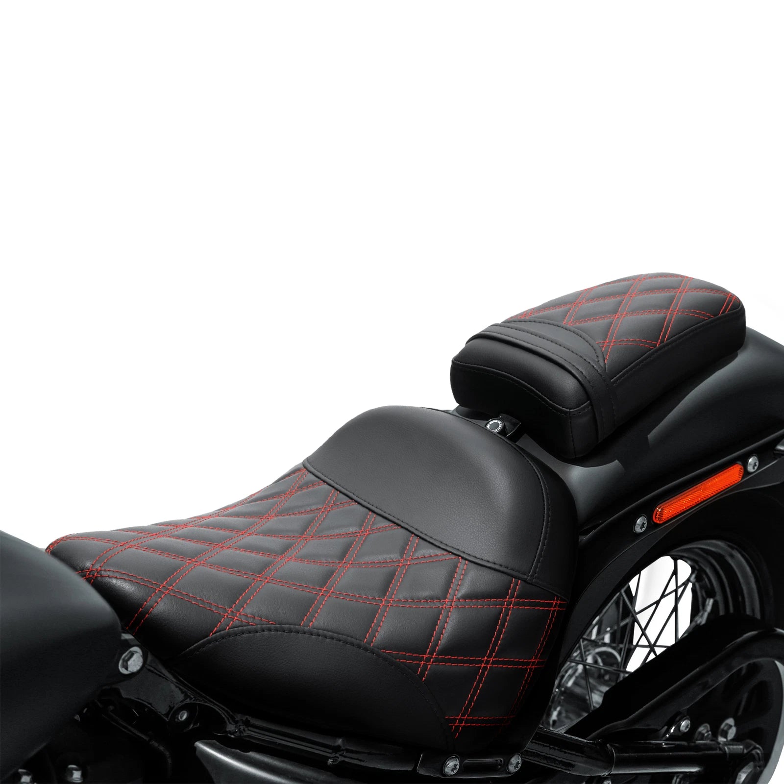 Rider Passenger Seat for Harley Softail Street Bob (2018–2023) Black Red