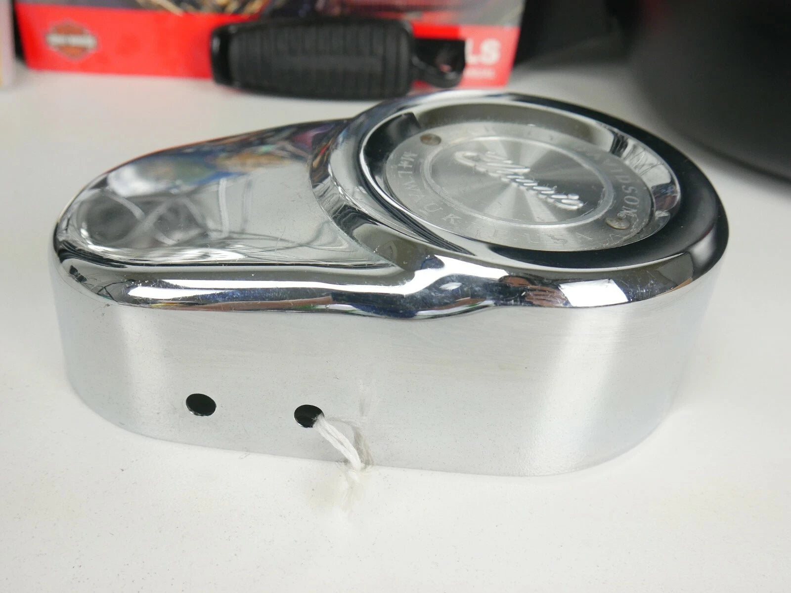 Genuine OEM Left Chrome Front Brake Caliper Cover for Harley Davidson FLHT (1987–1999)
