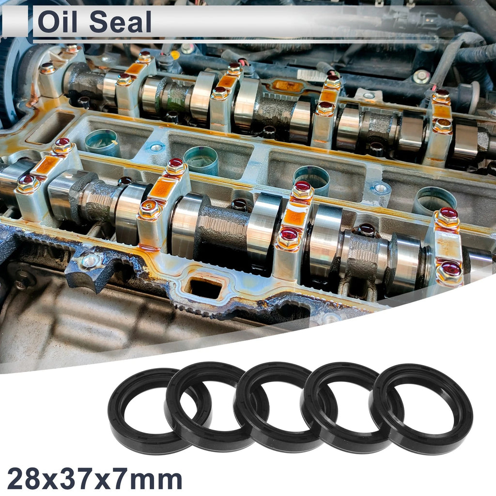 Set of 5 Oil Seal Rotary Shaft Seal TC Ring 28x37x7mm Nitrile Rubber