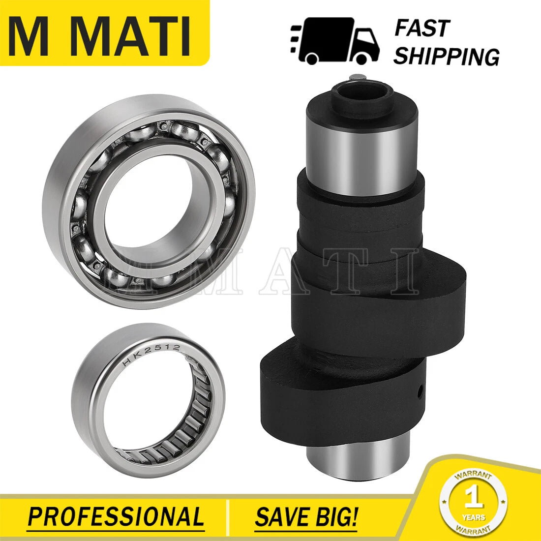 Camshaft Assembly w/ Bearings for Yamaha Warrior 350 YFM350X (1987–2004)