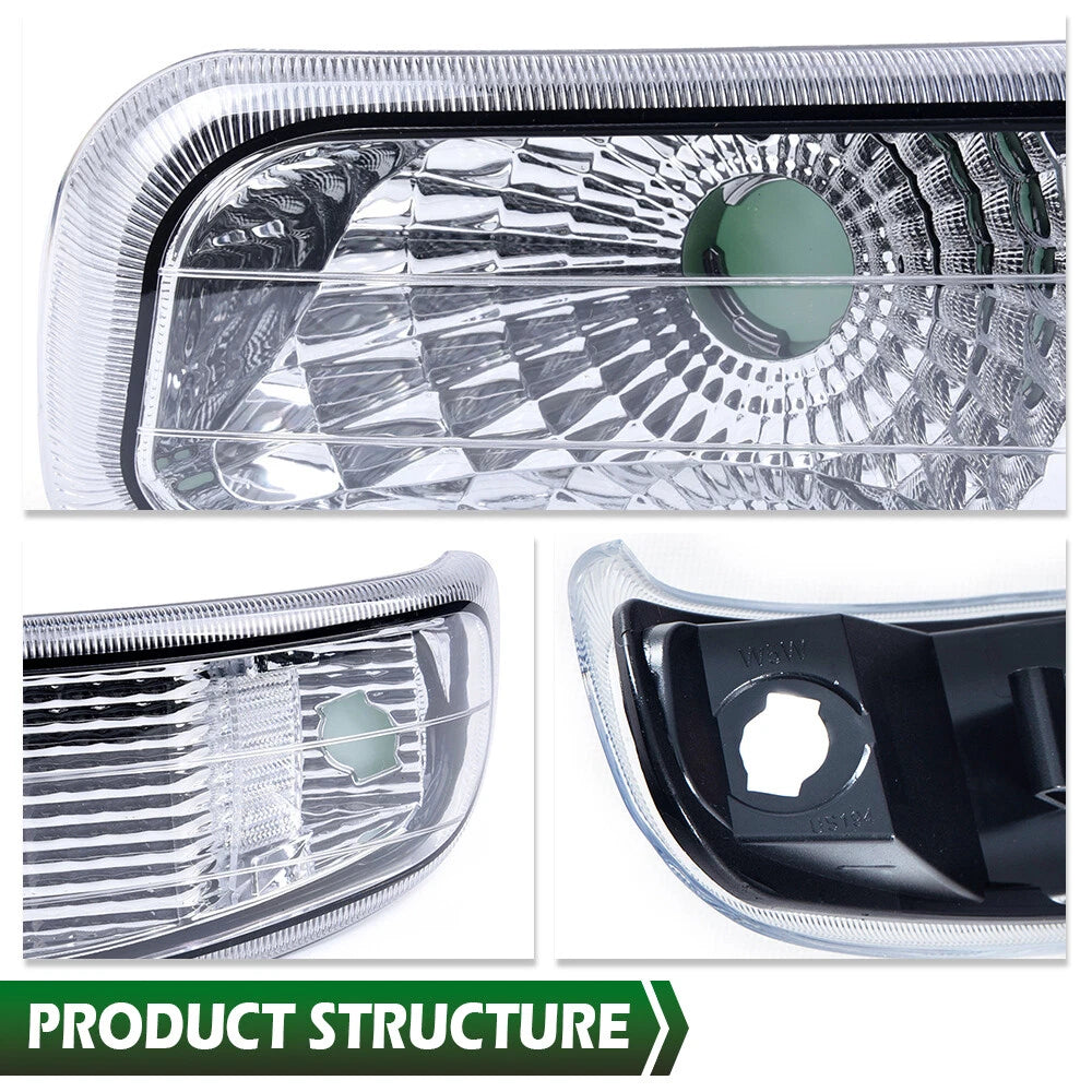 Set of 2 Chrome Clear Headlights and Fog Lights for Silverado/Suburban (1999–2006)