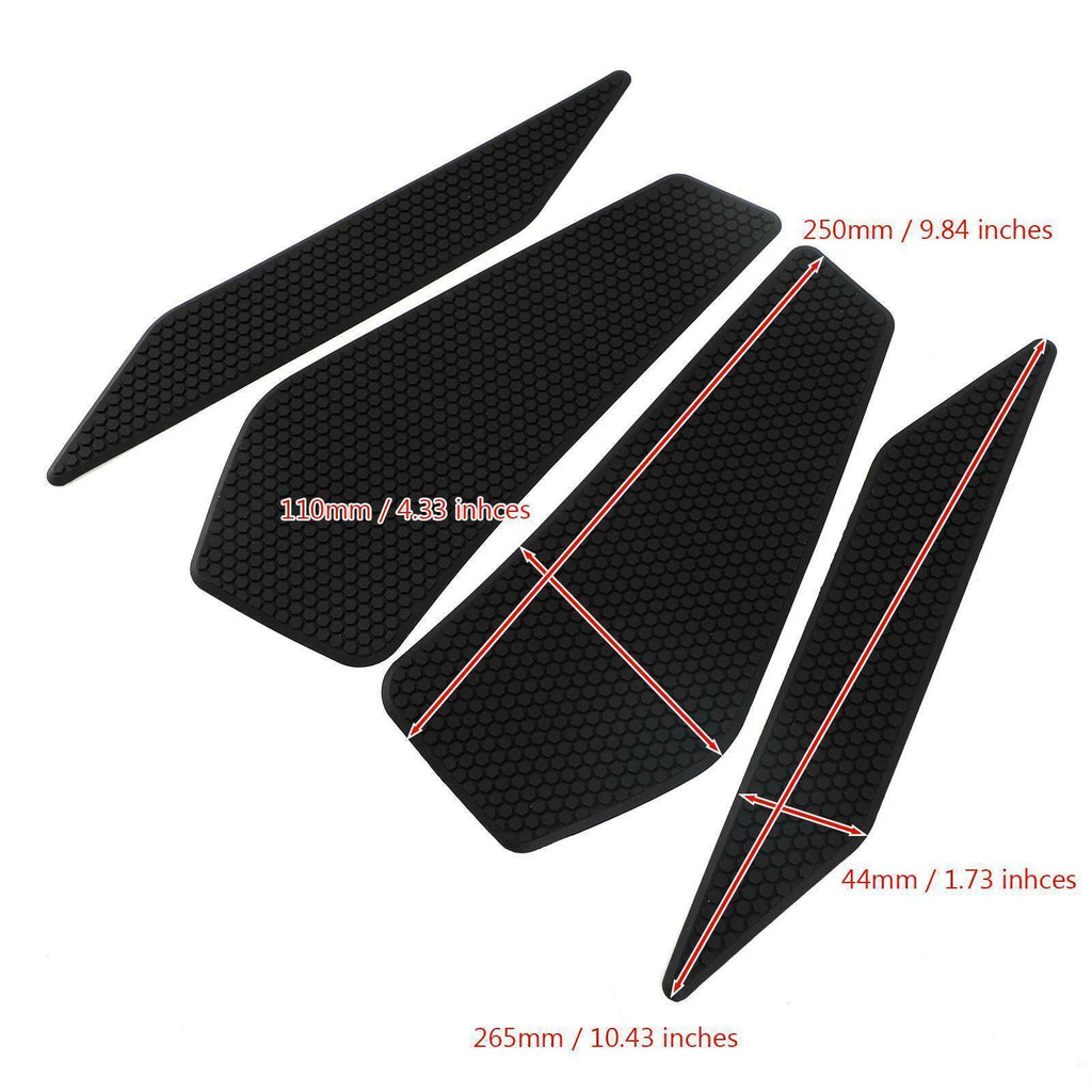 4X Side Tank Traction Grip Pads for Kawasaki Ninja 400 (2018–2020) T9
