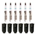 Set of 6 Denso Iridium Spark Plugs & NGK Ignition Coil Boots for Ascender Envoy Rainier (2002–2009)
