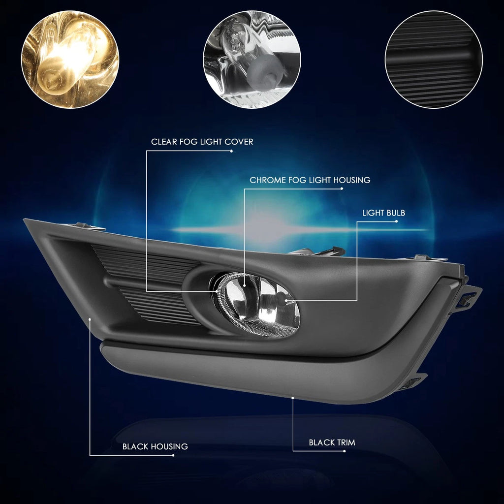 Clear Lens Front Bumper Fog Lights for Honda CR-V (2017–2018)