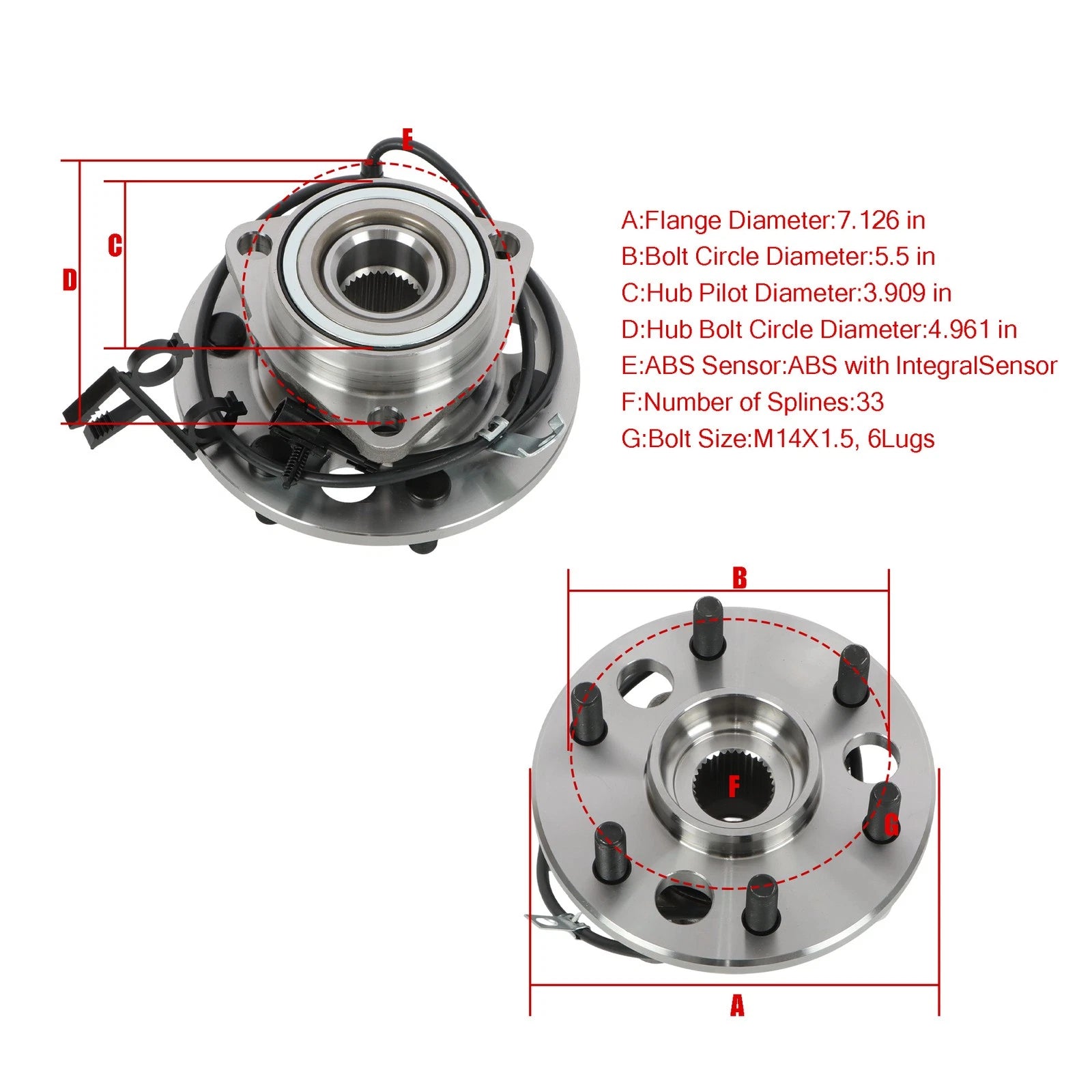 17PC Front Upper Control Arm Wheel Bearing Tie Rod for GMC K1500 Suburban (1995–1999)