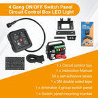 4 Gang LED Switch Panel for Marine Boat Car (12V)