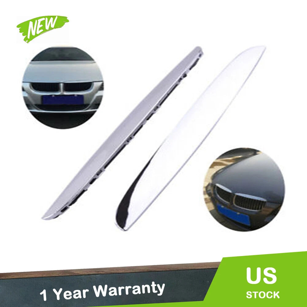Set of 2 Plastic Hood Molding for BMW 328i 335i 328xi 335xi (2007–2008)