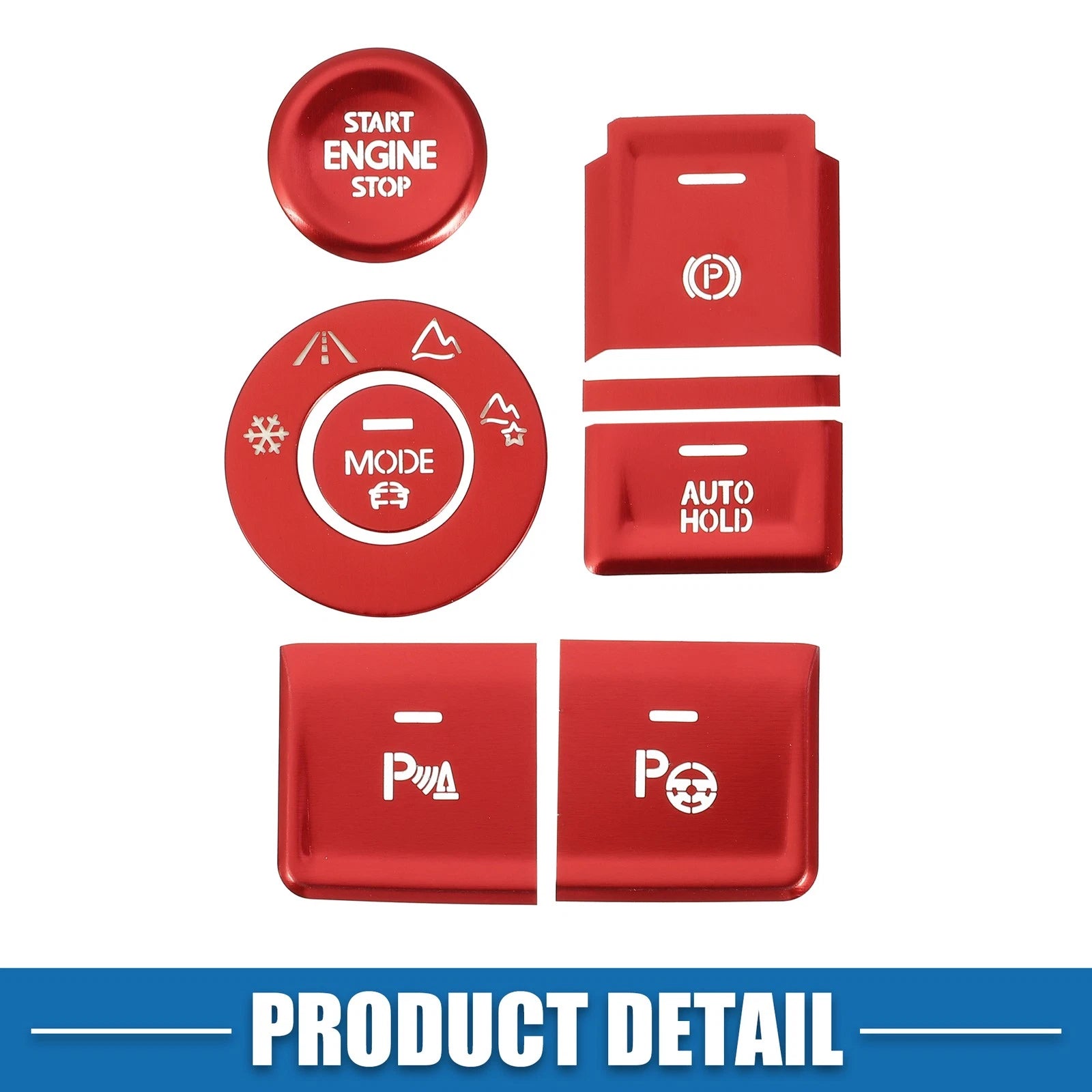 8pcs Gear Shift Box Button Sticker for Volkswagen Atlas (2018–2023)