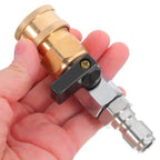 Brass Quick Coupler G1/4 with Ball Valve for Air Line Connections