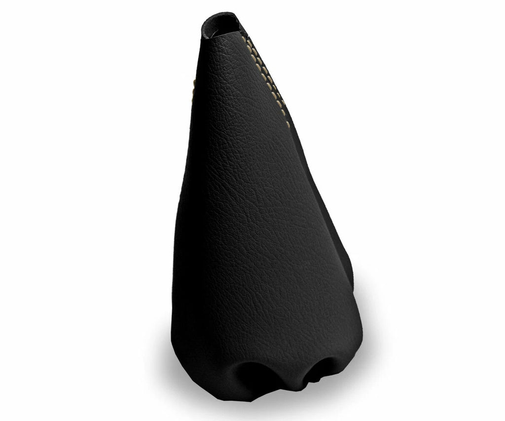 Leather Manual Shift Boot Cover for Volkswagen Cabrio (1996–2002) Beige Stitch