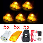 5X Amber Cab Roof Marker Lights for Chevy Truck