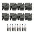 Set of 8 Ignition Coils & U-Groove Spark Plugs for Infiniti Q45 (1990–2006)