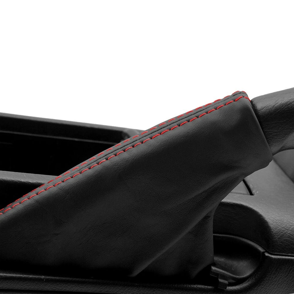 E Brake Boot for Honda Prelude (1997–2001) Black Red Stitch