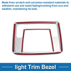 Front Row Light Trim Bezel for Honda Freed (2024–2025) Silver Tone