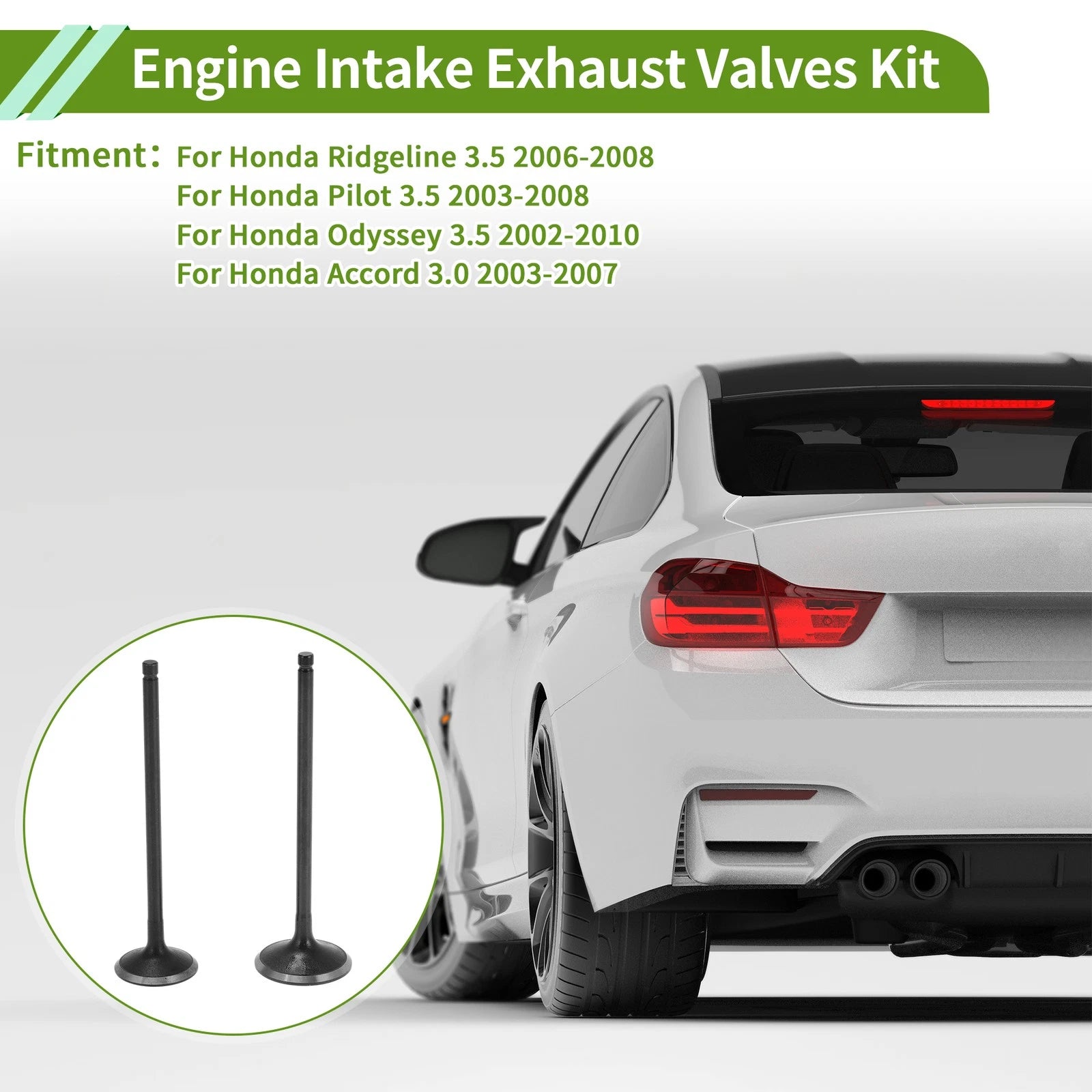 Set of 1 Engine Intake Exhaust Valves Kit for Honda Ridgeline (2006–2014)