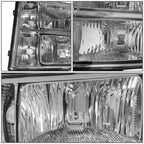 Chrome Housing Amber Corner Headlight Lamps for GMC Sierra 1500 2500HD (2007–2014)