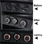 3 x ABS Air Conditioning Knob Switch Decor for VW Polo (2004-2013)