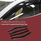 Set of 4 Window Deflectors for Kia Optima (2011–2015) Black Vent Visors