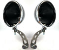 Headlight Stands with Black Dietz Buckets for Custom Steel Frame Mount (Pair)