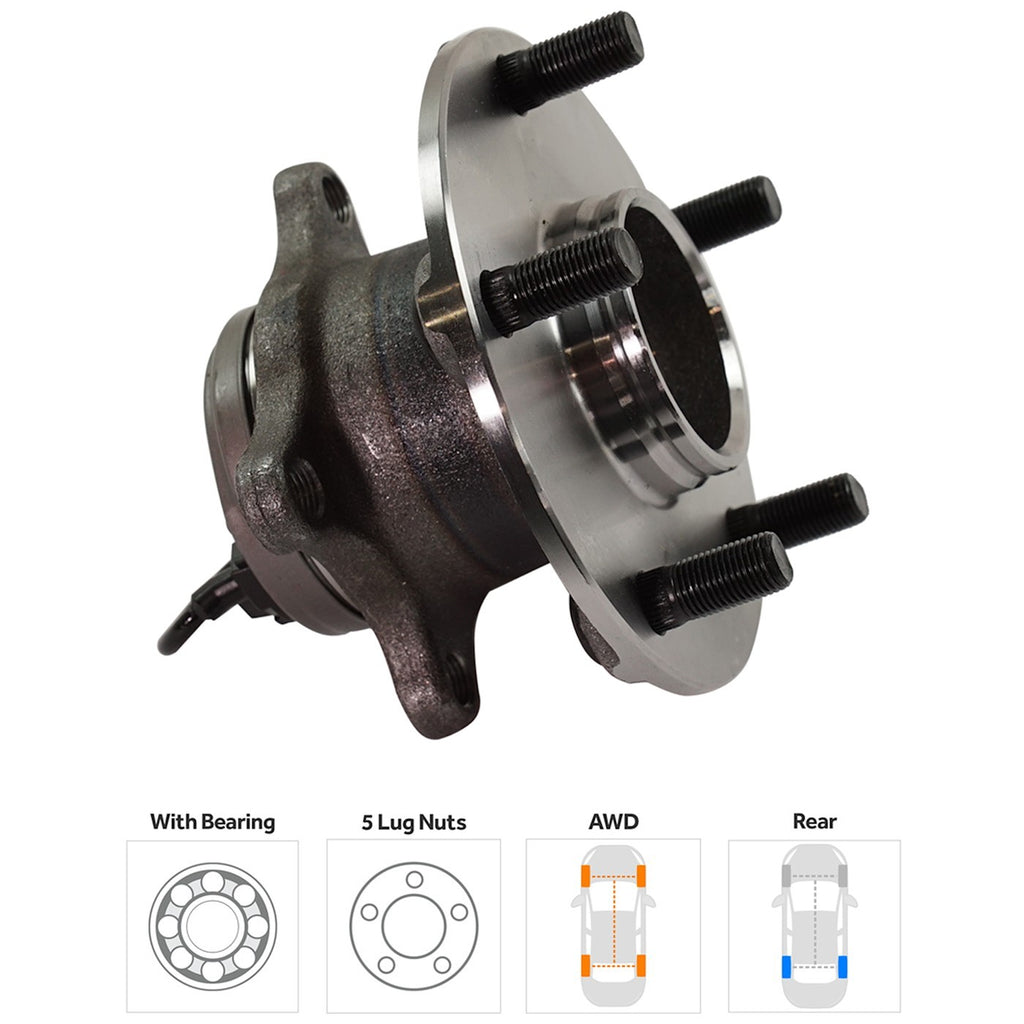 Wheel Hub for Suzuki SX4 (2007–2013) Rear Left/Right with Bearing & Sensor AWD