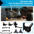 Ball Joints, Idler Arm, Tie Rod Ends for Toyota Hilux LN86-YN85 (1988–1997)