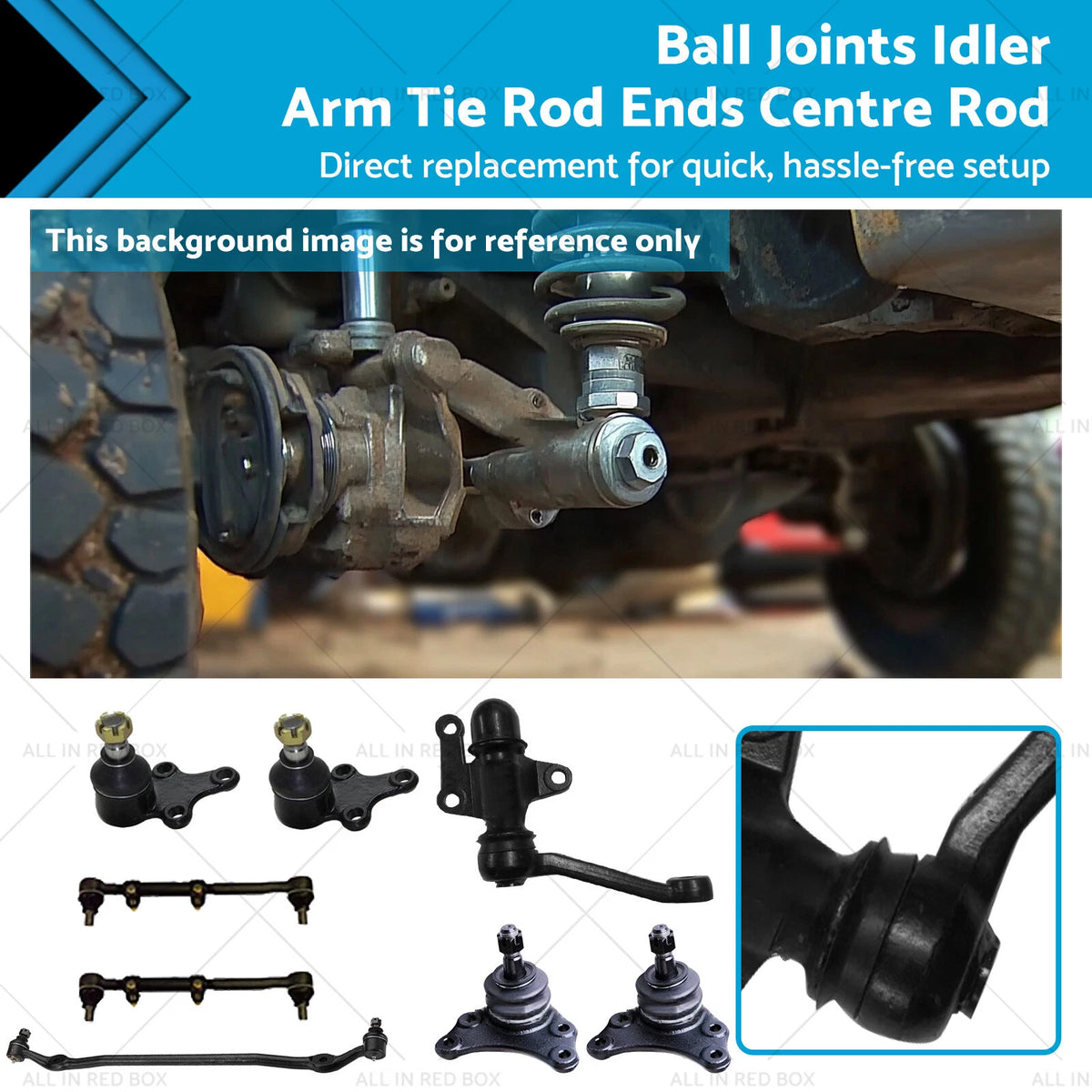Ball Joints, Idler Arm, Tie Rod Ends for Toyota Hilux LN86-YN85 (1988–1997)