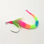 Glow in Dark Fishing Hook with Rainbow Tail and 3D Eye Detail
